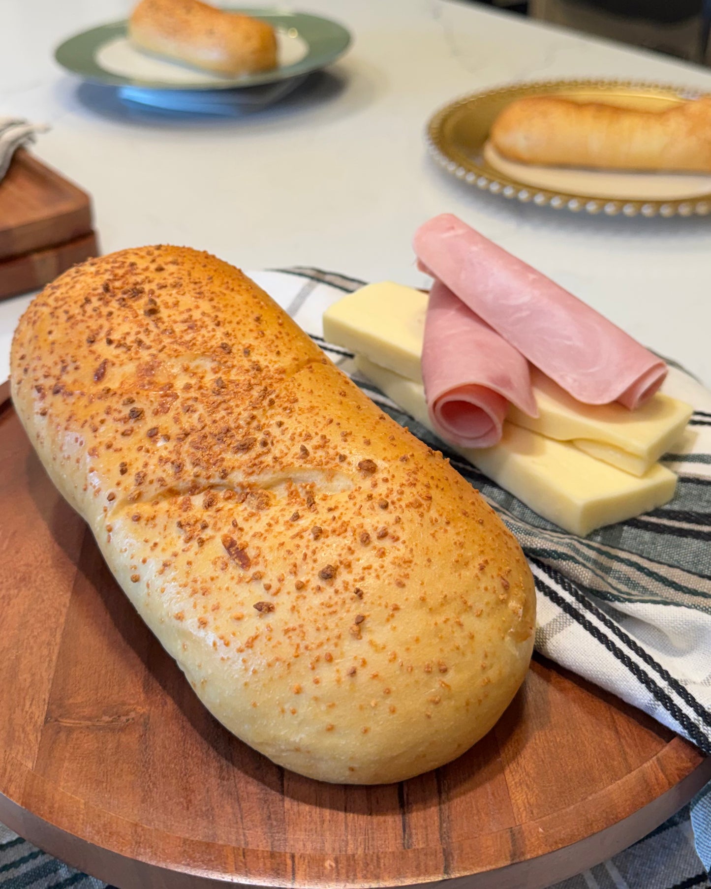 Pan Relleno Queso - Jamón
